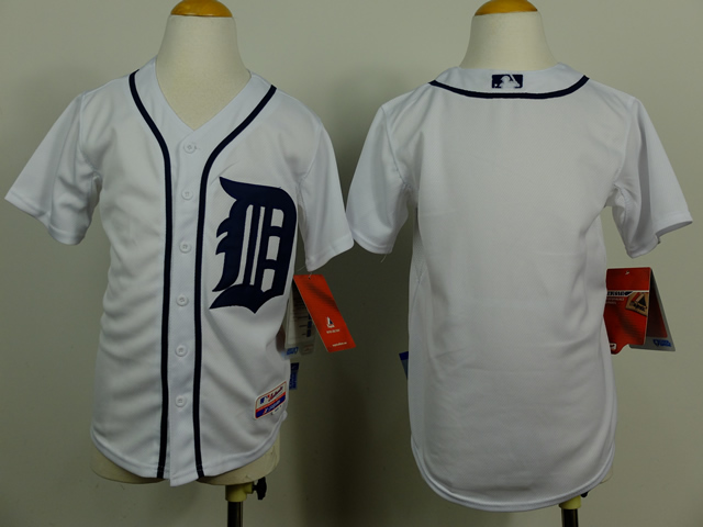 Youth Detroit Tigers Blank White MLB Jerseys